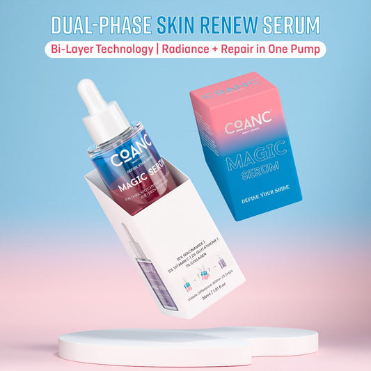 COANC India's 1st  Magic Serum For Glass Skin| Promotes Skin Radiant & Youthful Glow | Fades Dark Sports & Hyperpigmentation