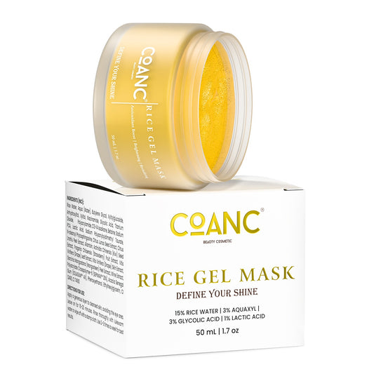 COANC Rice Gel Mask For Glowing Skin | Antioxidant Boost| Brightening | Revitalizing based on Japanese Skincare