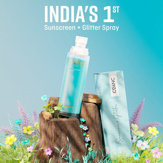 COANC India's 1st Glitter + Sunscreen Spray