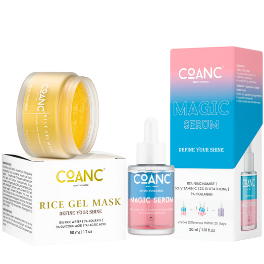 Rice Gel Mask For Glowing Skin & Magic Serum For Glass Skin Combo