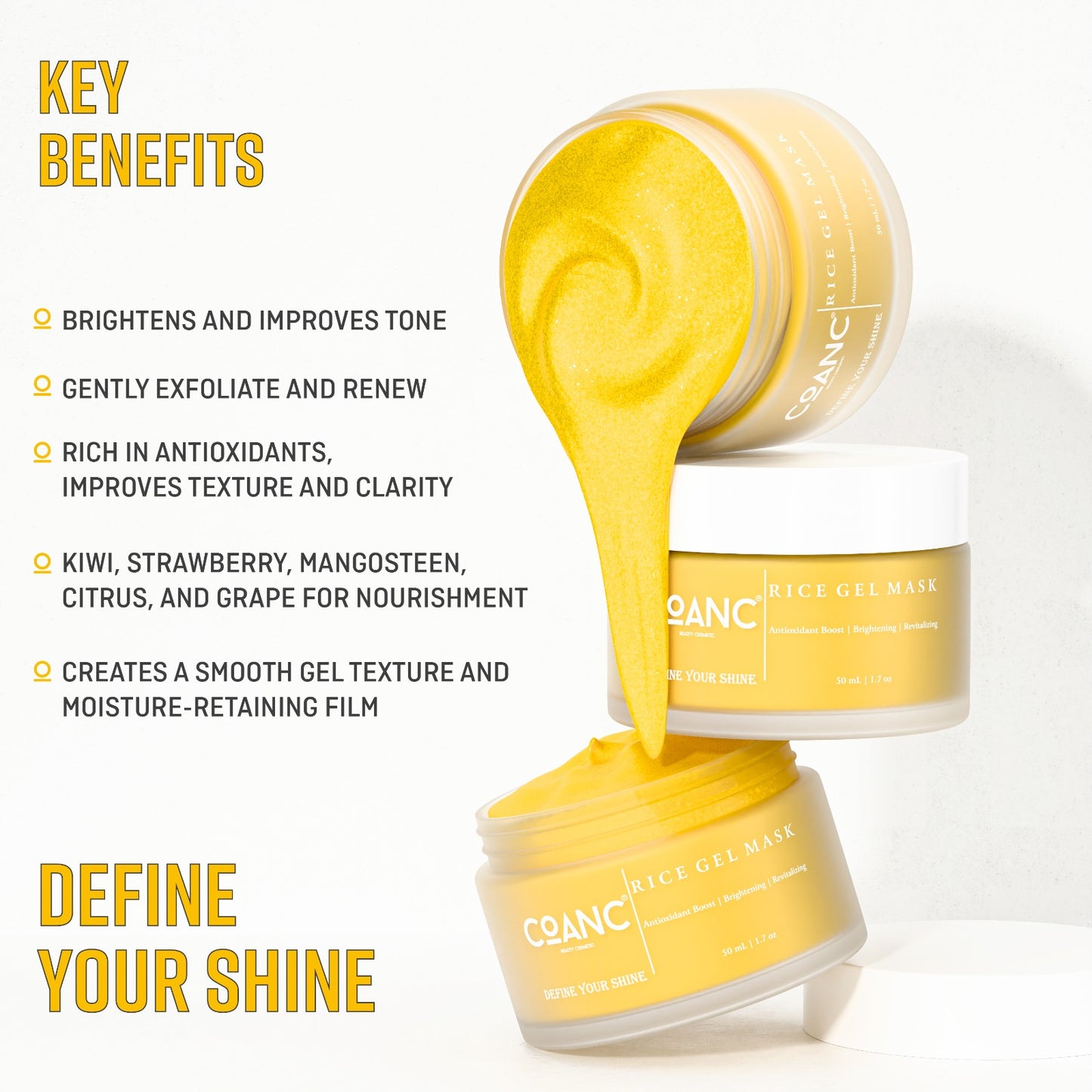 Rice Gel Mask For Glowing Skin & Magic Serum For Glass Skin Combo