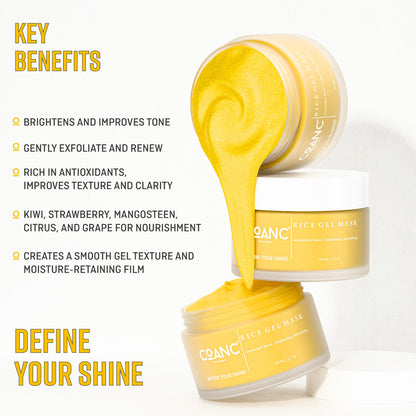 Rice Gel Mask For Glowing Skin & Magic Serum For Glass Skin Combo