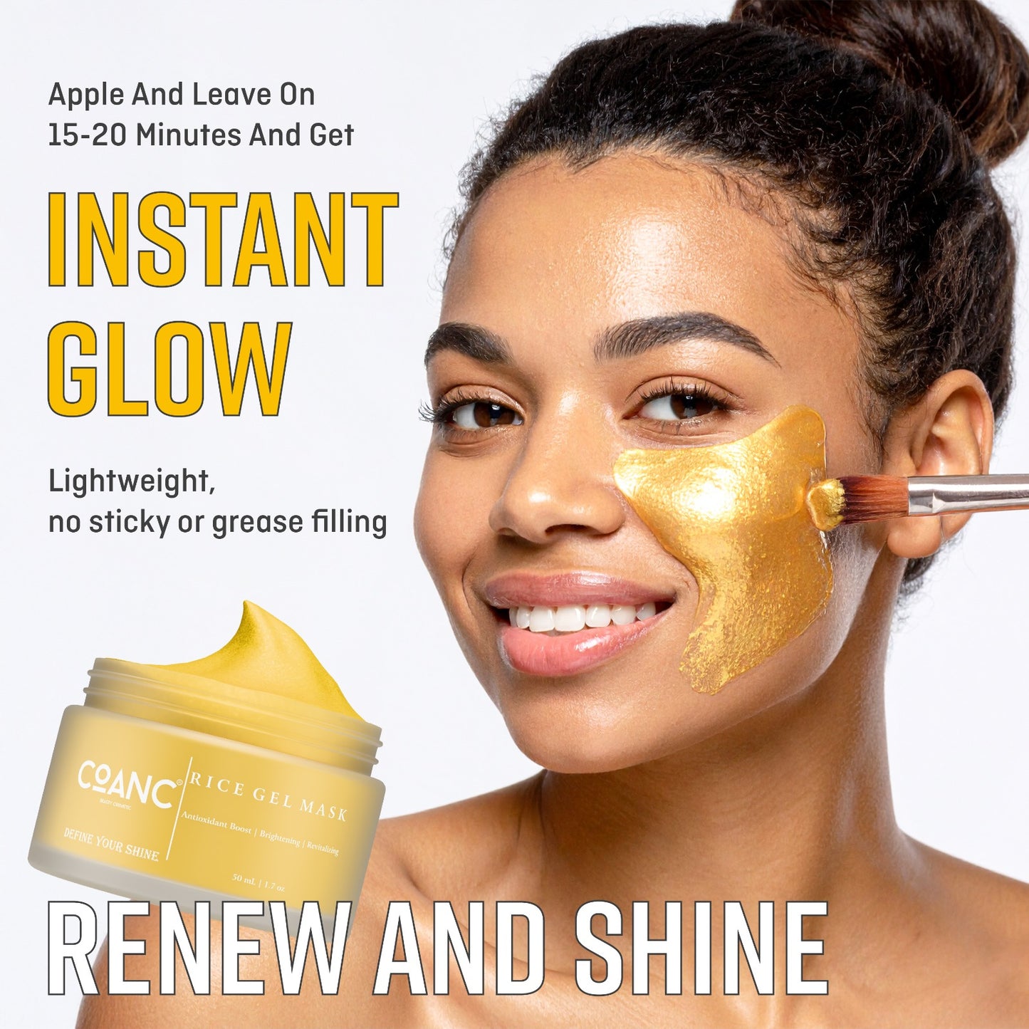 Rice Gel Mask For Glowing Skin & Magic Serum For Glass Skin Combo