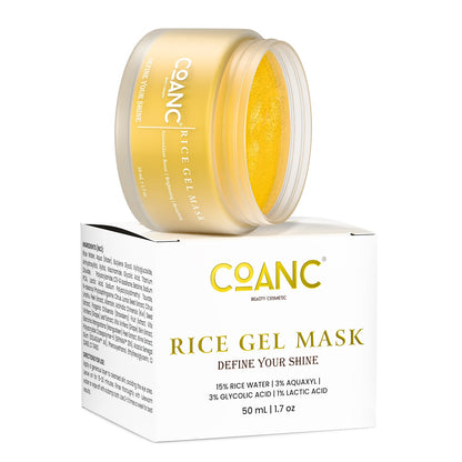 COANC Rice Gel Mask For Glowing Skin | Antioxidant Boost| Brightening | Revitalizing based on Japanese Skincare