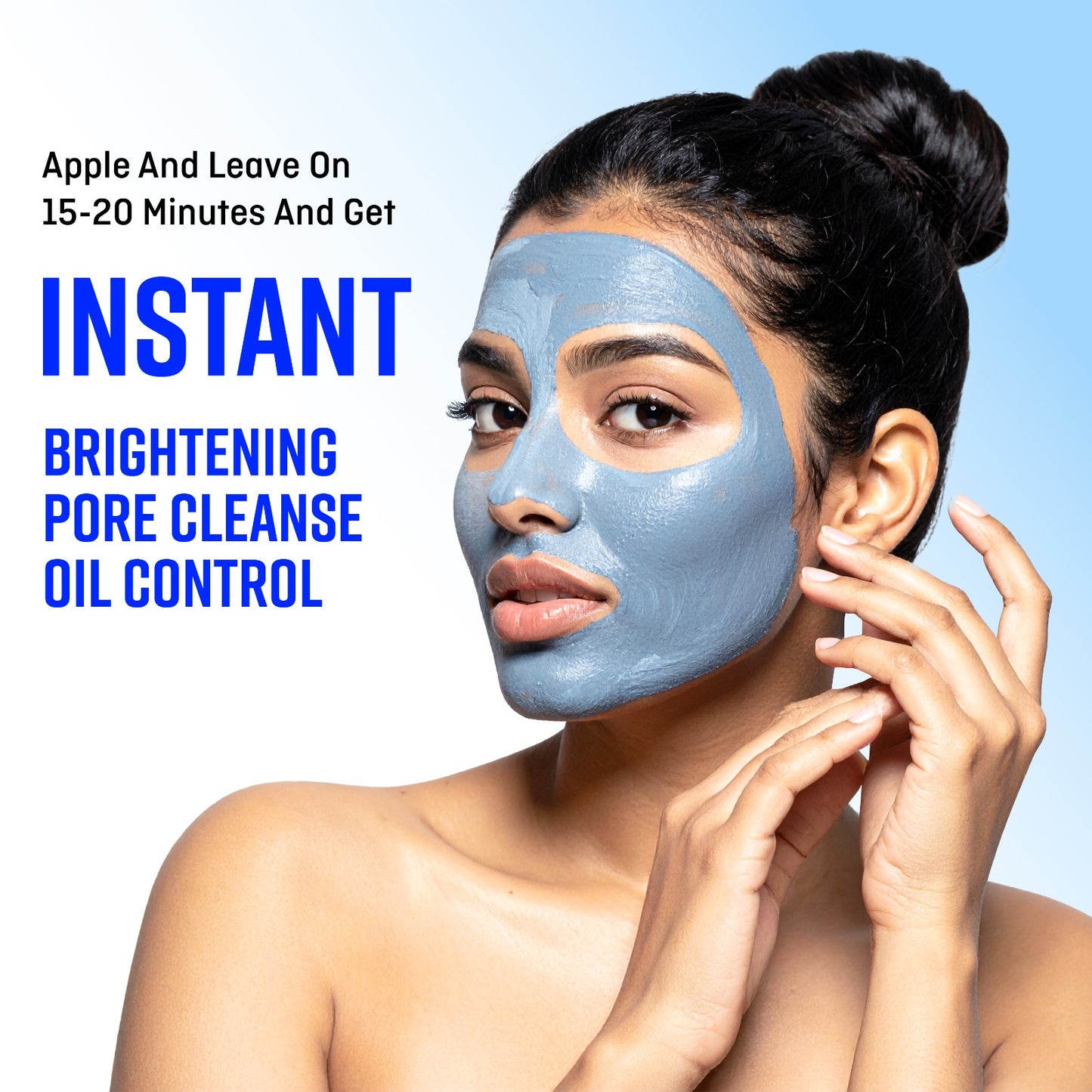 COANC Blue Clay Mask |Face Pack for Glowing Skin | All Skin Types | Men & Women